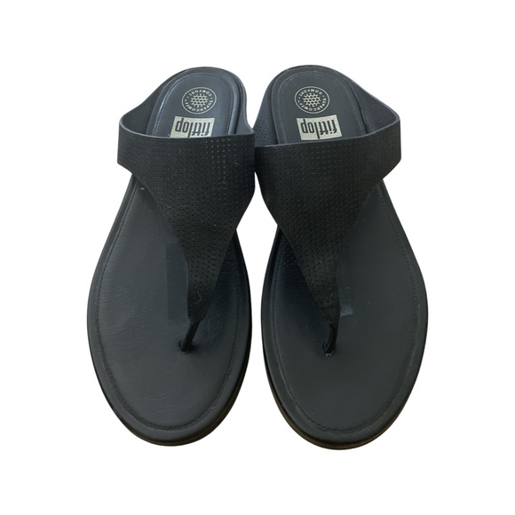 FitFlop Banda Perforated Nubuck Thong Sandal Size 11